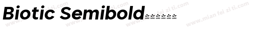 Biotic Semibold字体转换